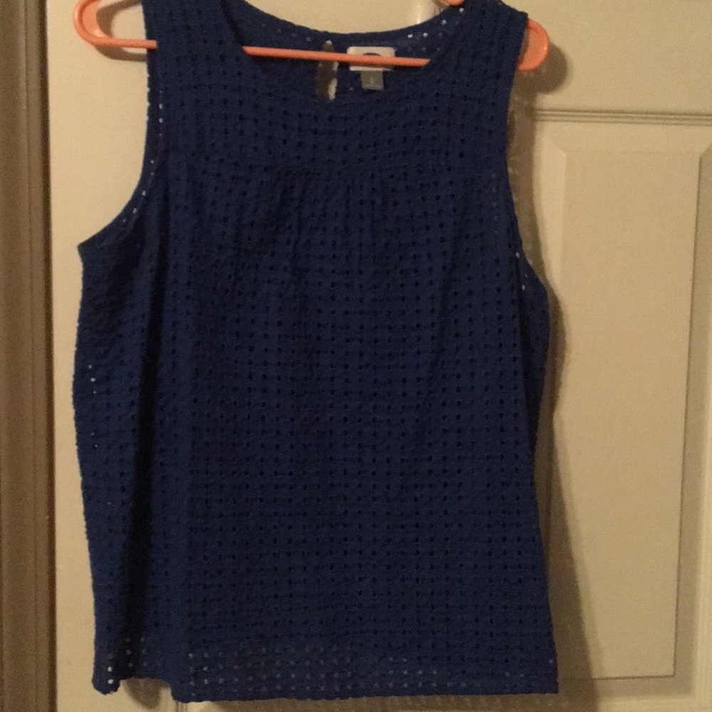 Royal blue sleeveless old navy blouse